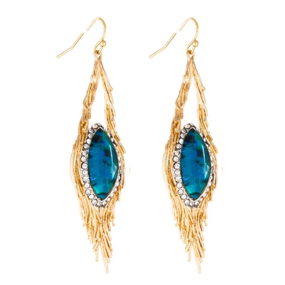 ALEXIS BITTAR • Maldivian Nested Feather Earrings - Picture 4 of 6